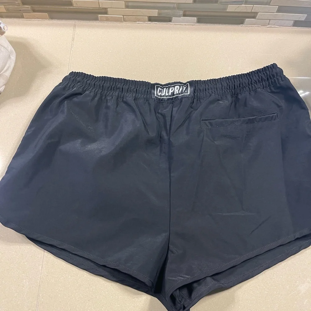 Black Quick-Dry Swim or Surf Shorts with Elastic Waistband - Picture 5 of 5